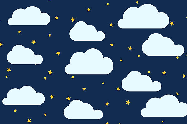 Patrón de nubes y estrellas Patrón de nubes y estrellas