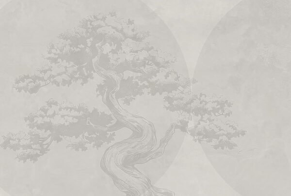 Árbol con tronco curvado y tronco curvado Árbol con tronco curvado y tronco curvado