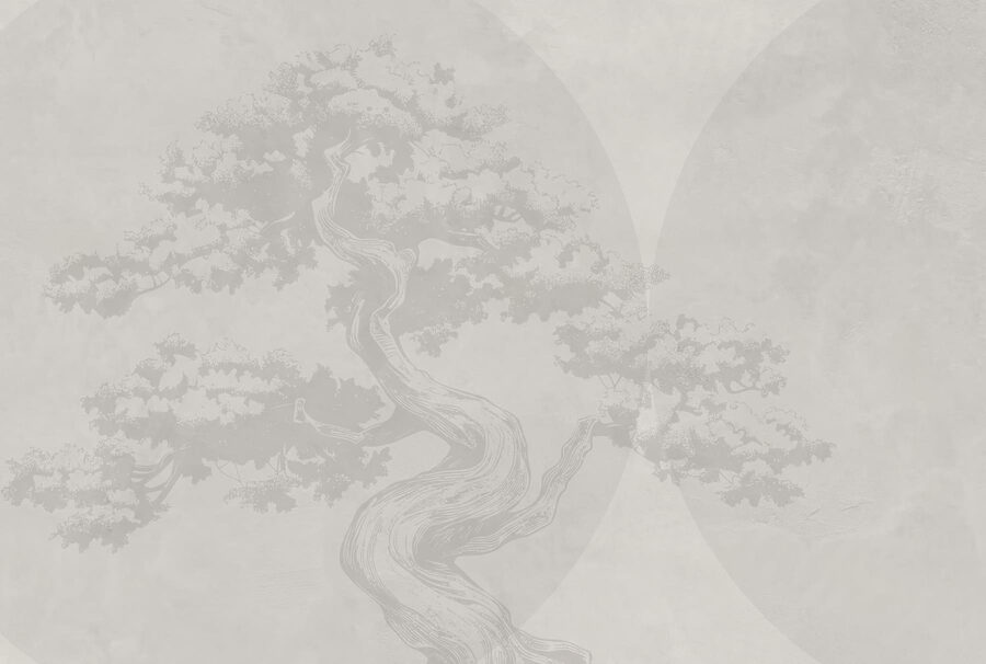 Árbol con tronco curvado y tronco curvado