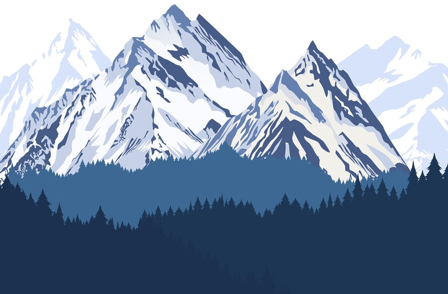 Cordillera con árboles