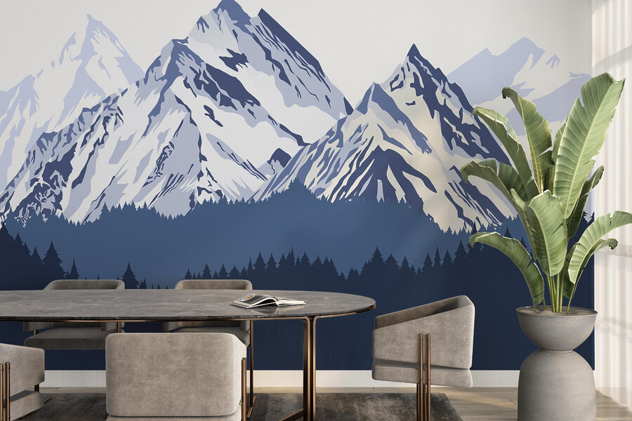 Cordillera con árboles