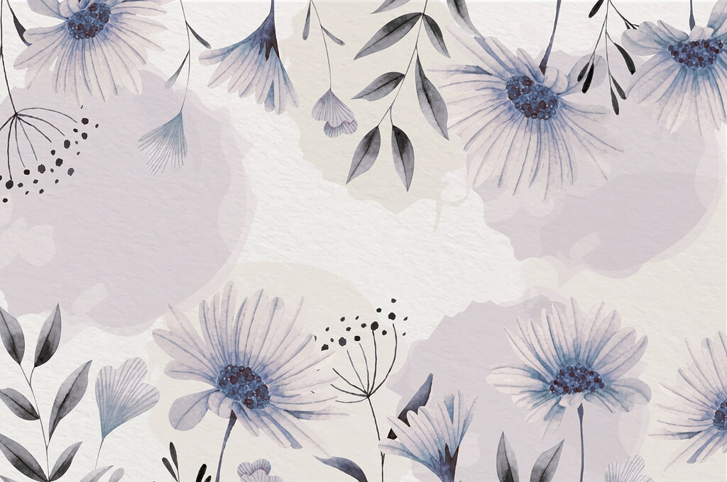 Delicado diseño floral en acuarela Delicado diseño floral en acuarela