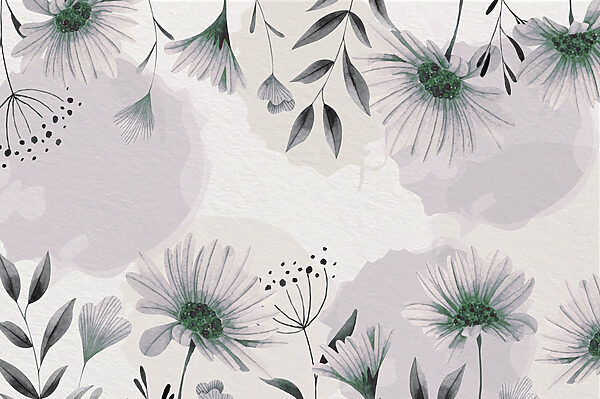 Delicado diseño floral en acuarela Delicado diseño floral en acuarela