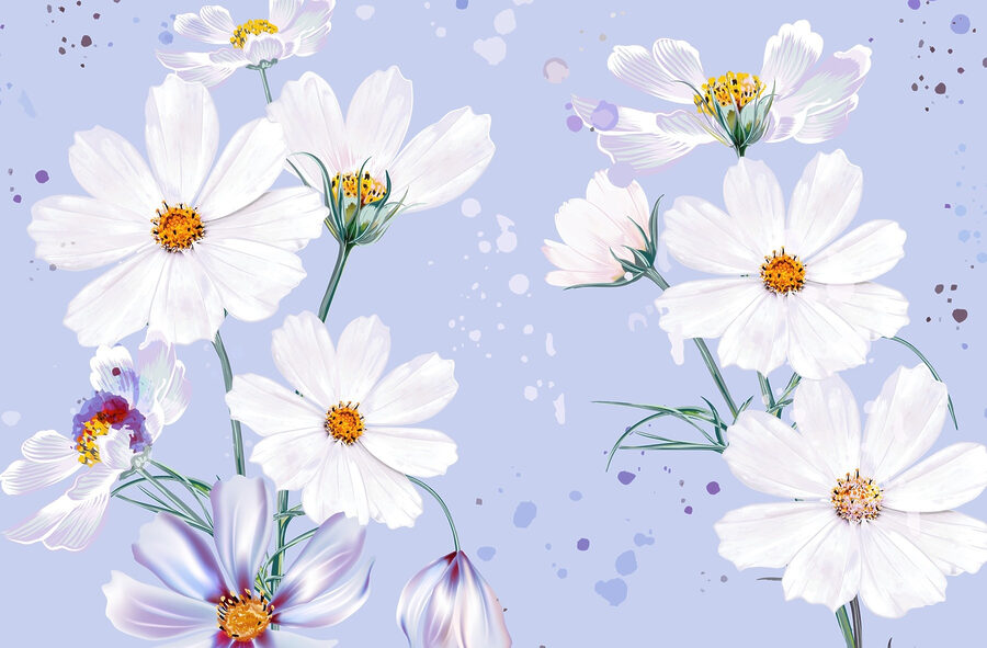 Grupo de flores blancas