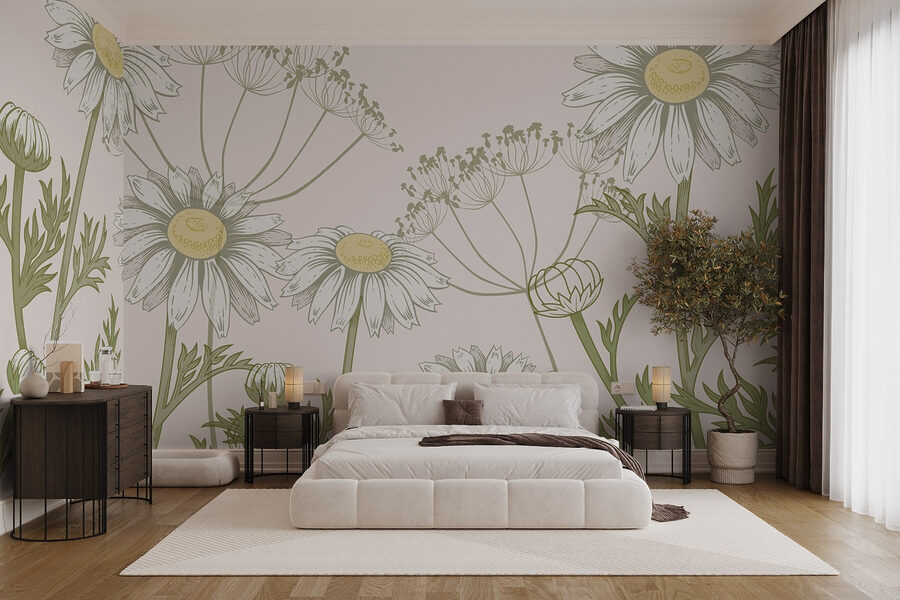 Delicadas flores en tonos suaves