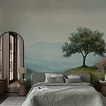 Fotomurales Árbol en una colina