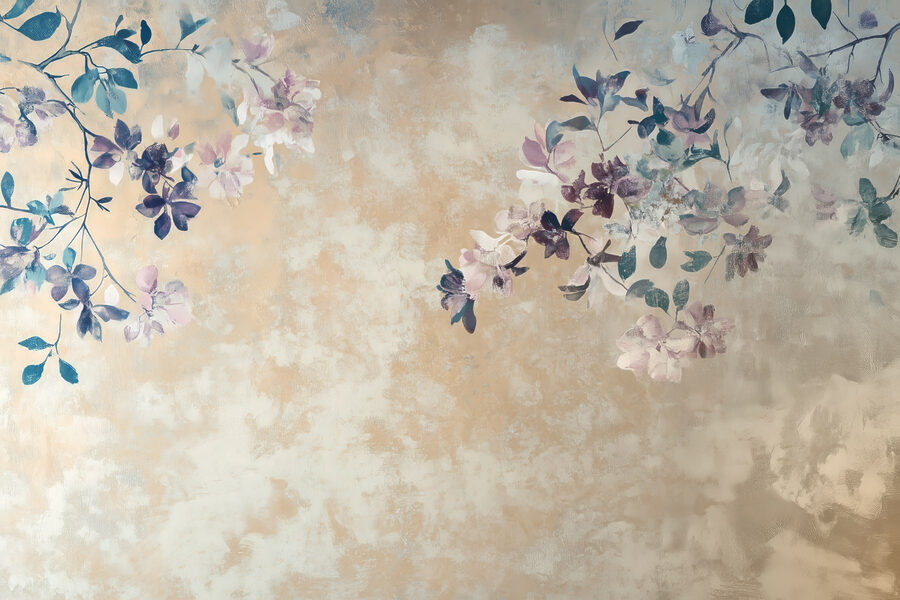 Flores suaves sobre un fondo texturizado Flores suaves sobre un fondo texturizado