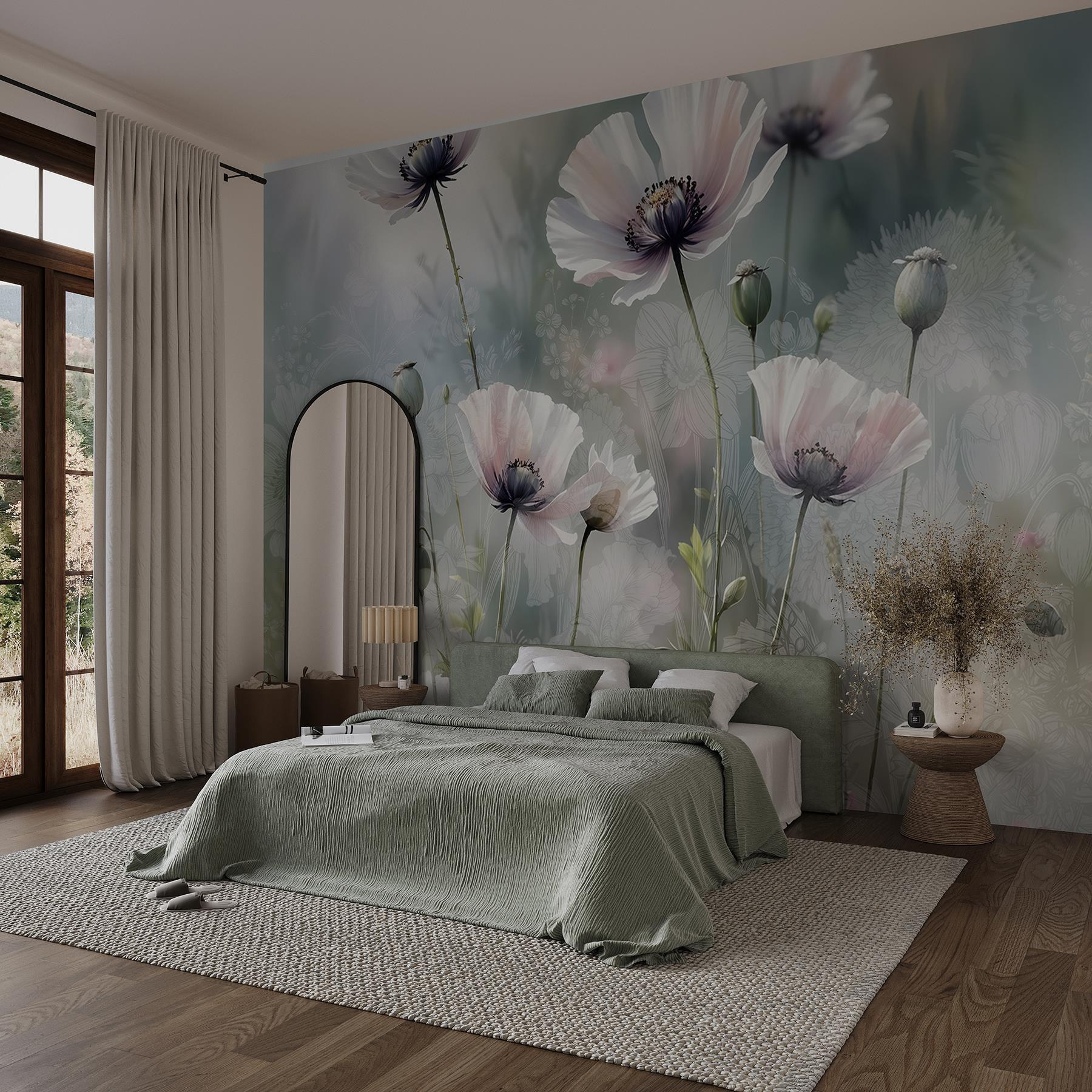 Delicate blooms in soft hues