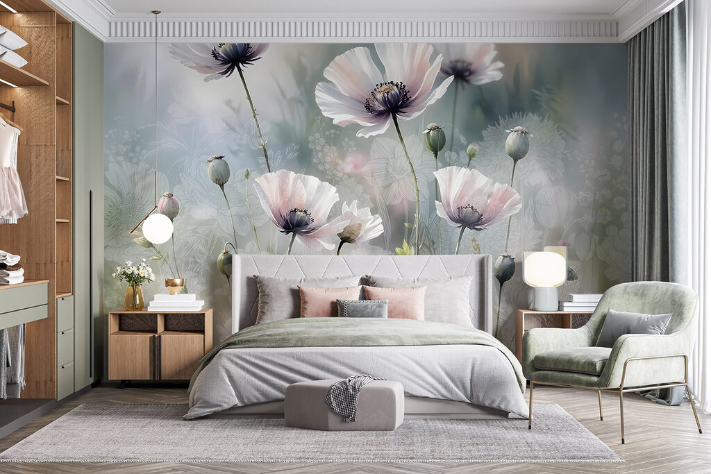 Delicate blooms in soft hues