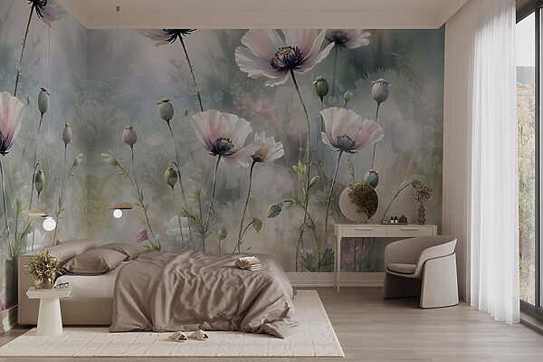 Delicate blooms in soft hues