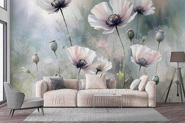 Delicate blooms in soft hues