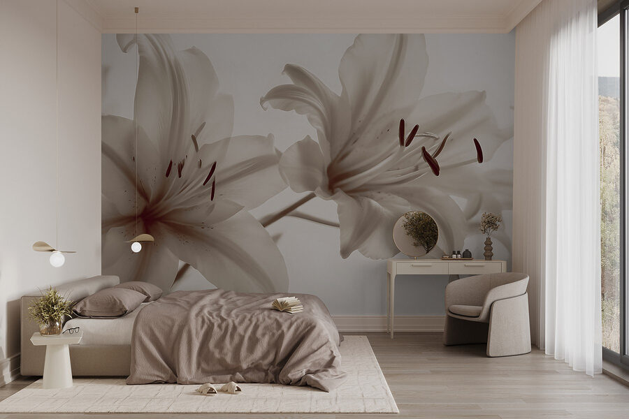 Flores suaves en tonos suaves