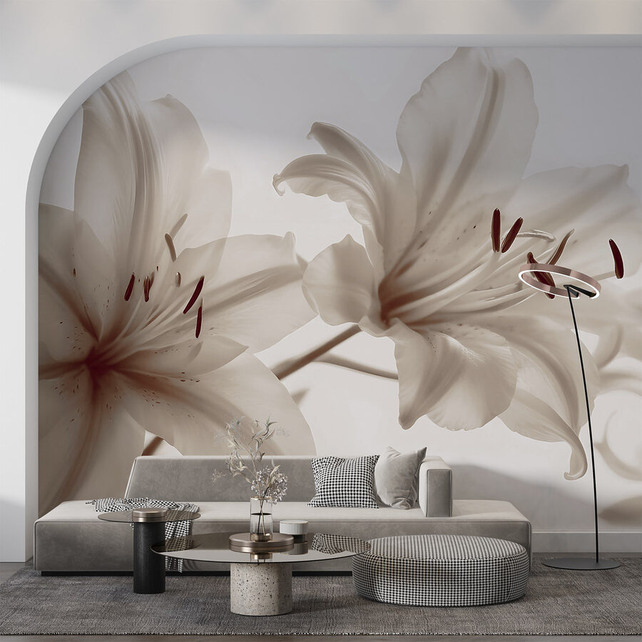 Flores suaves en tonos suaves