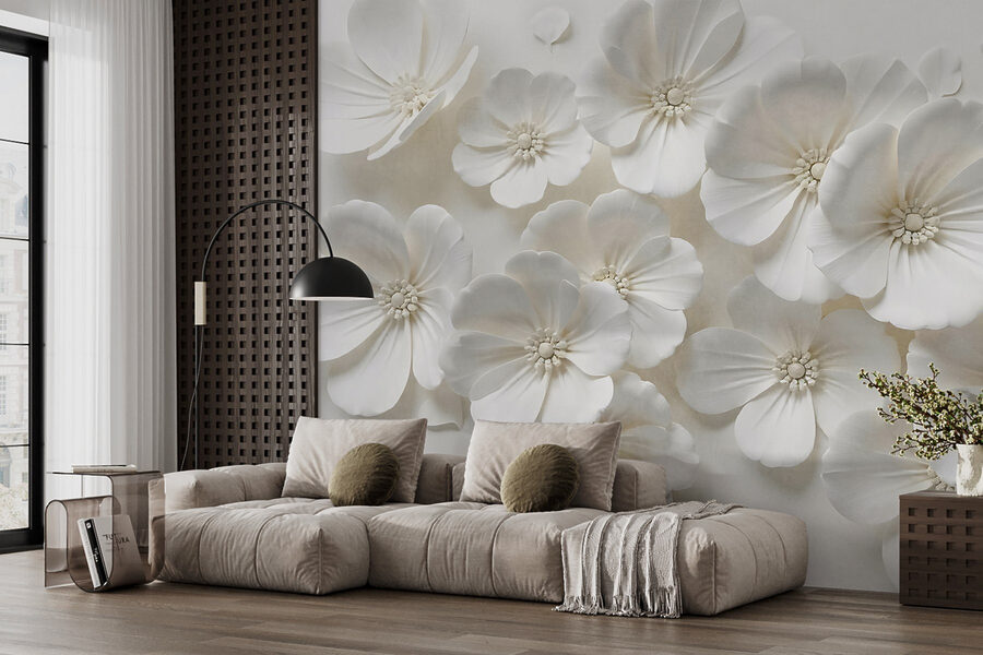 Grupo de flores blancas
