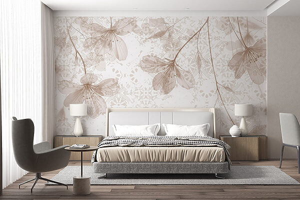 Delicate flowers in soft hues