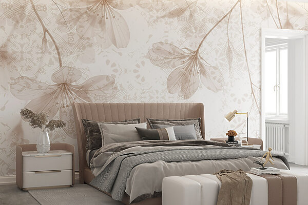 Delicate flowers in soft hues