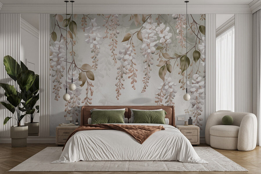 Delicado arreglo floral en tonos suaves