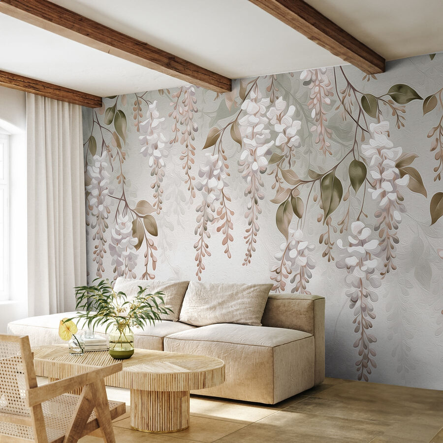 Delicado arreglo floral en tonos suaves
