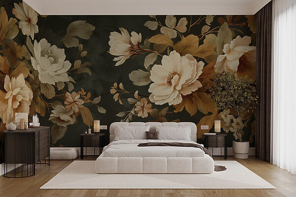 Elegante arreglo floral sobre fondo oscuro Elegante arreglo floral sobre fondo oscuro