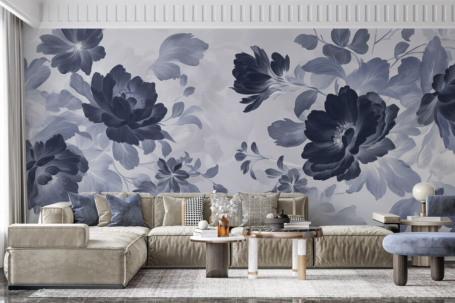 Precioso estampado floral en colores suaves