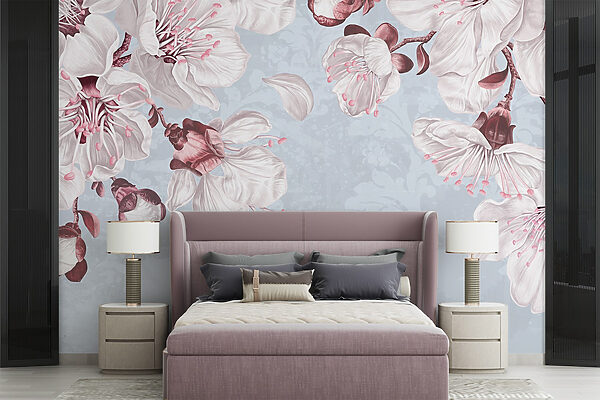 Fotomurales Fotomurales Delicadas flores sobre un fondo suave (SKU: w08601)