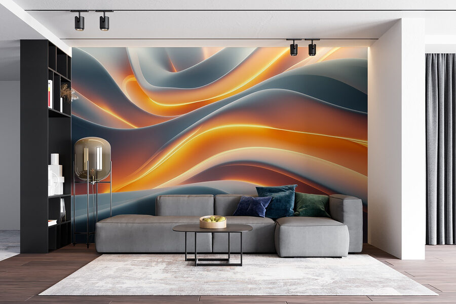 Ondas fluidas de colores suaves.