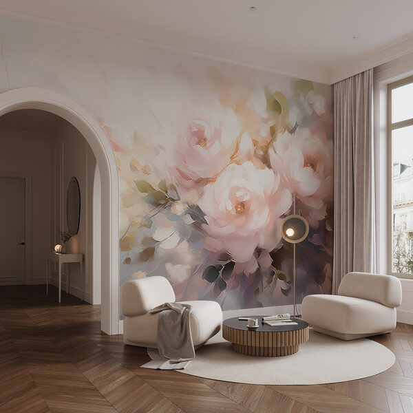 Pintura de flores sobre una superficie blanca Pintura de flores sobre una superficie blanca