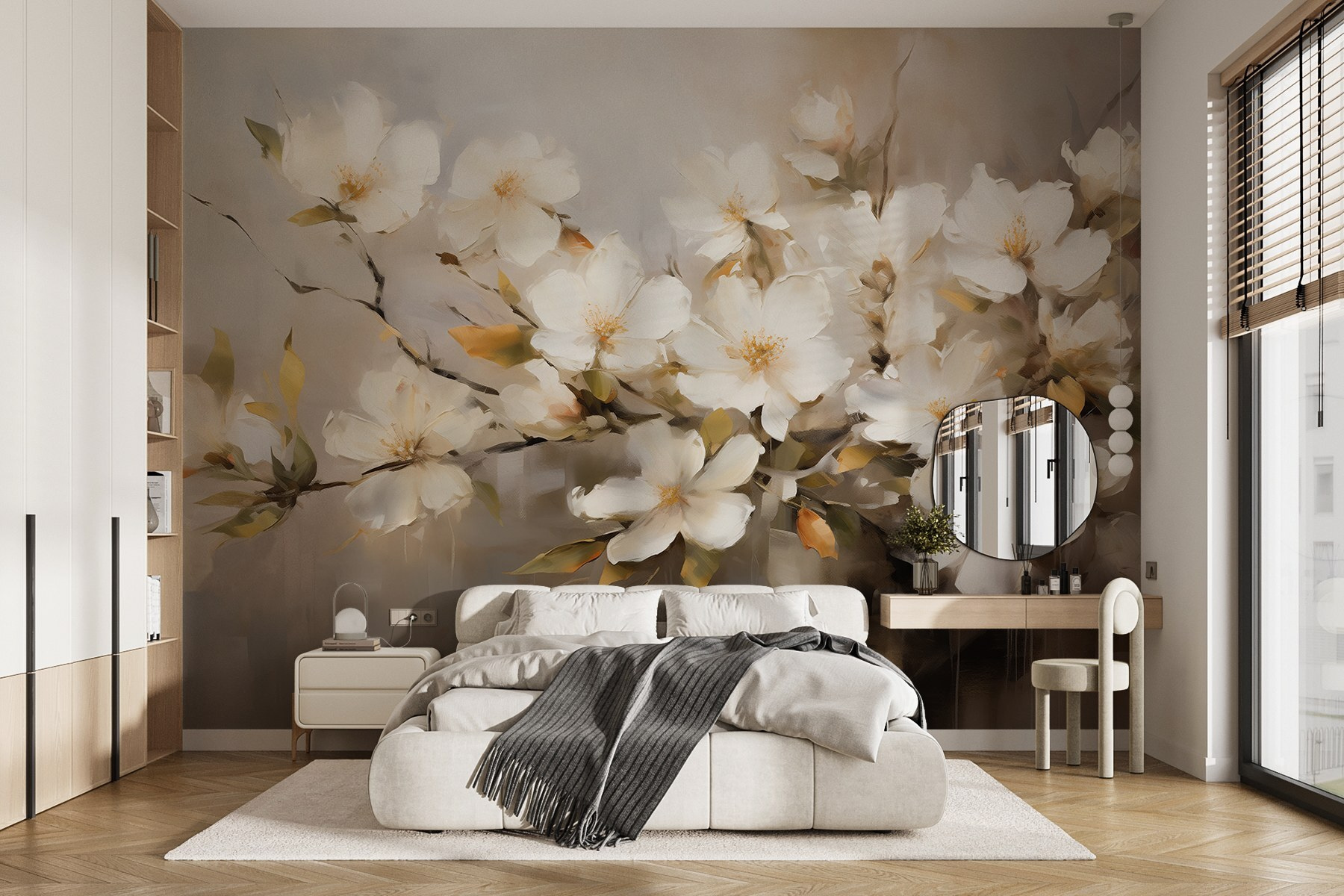 Painting of white flowers