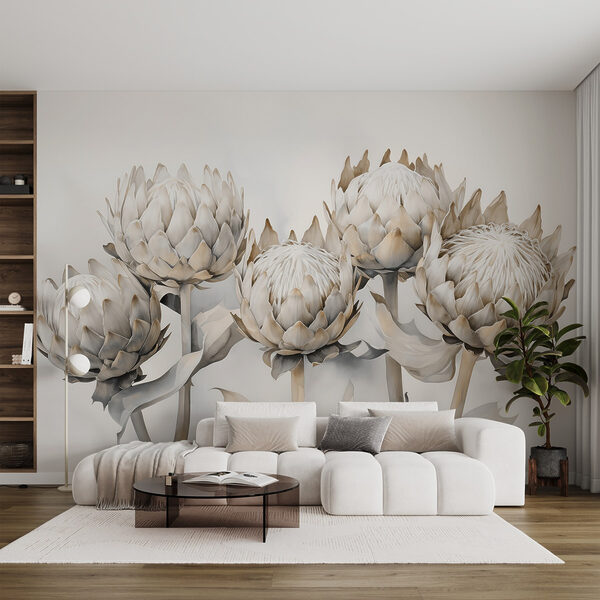 Group of artichokes with leaves Group of artichokes with leaves