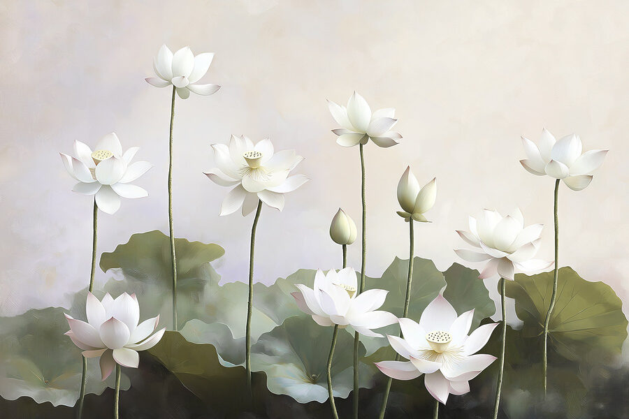 Grupo de flores blancas