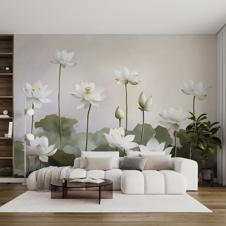 Grupo de flores blancas