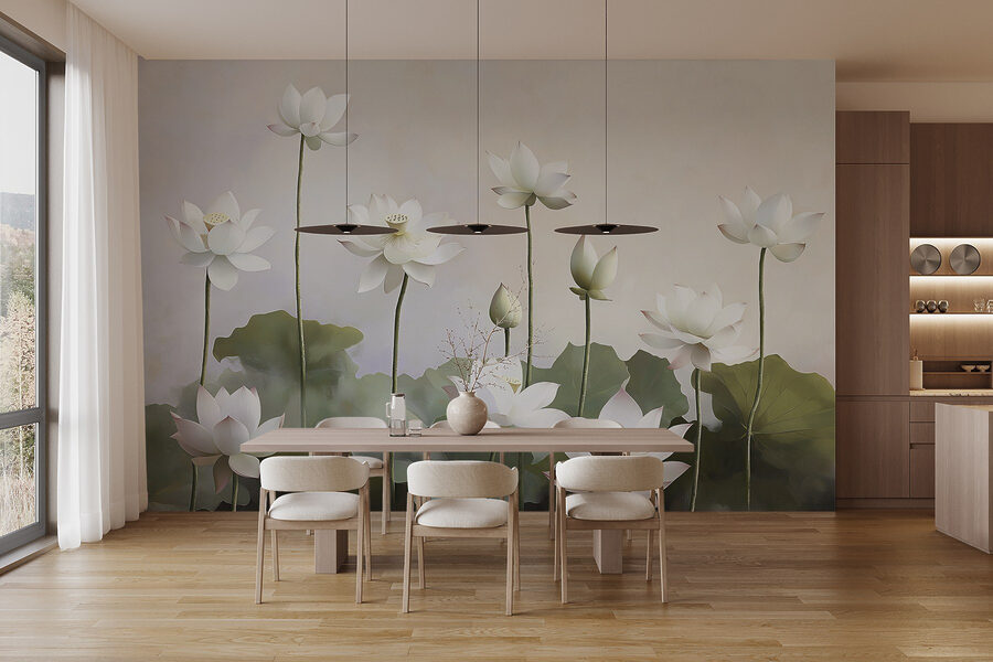 Grupo de flores blancas