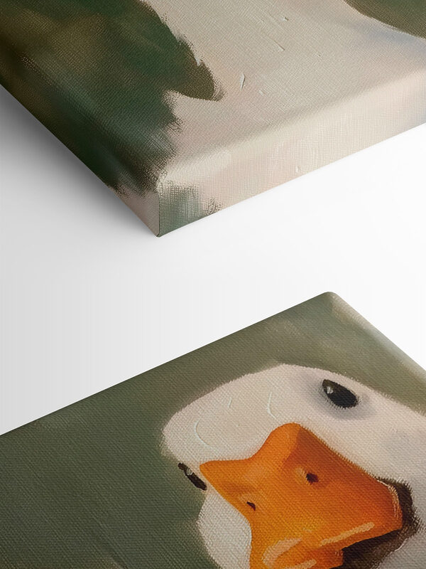 Painting of two white ducks Painting of two white ducks