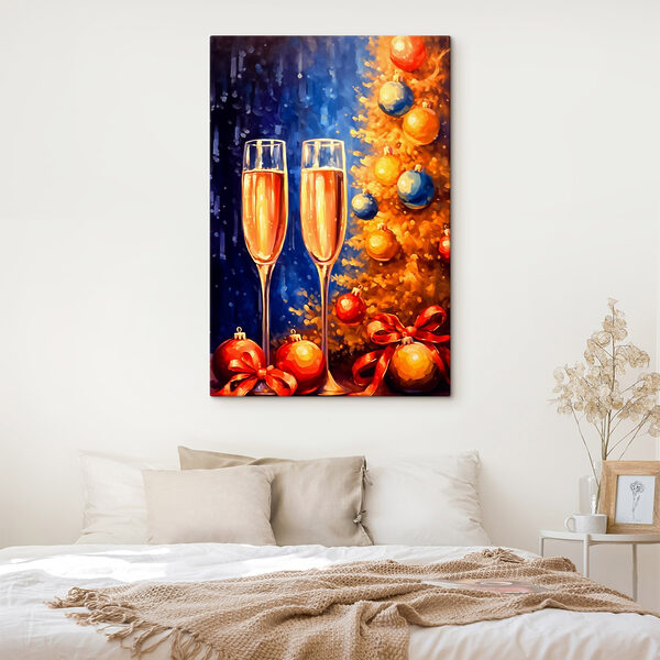 Cuadros Cuadro en el que aparecen dos copas de champán junto a un árbol de Navidad (SKU: s42157) Cuadros Cuadros Cuadro en el que aparecen dos copas de champán junto a un árbol de Navidad (SKU: s42157)