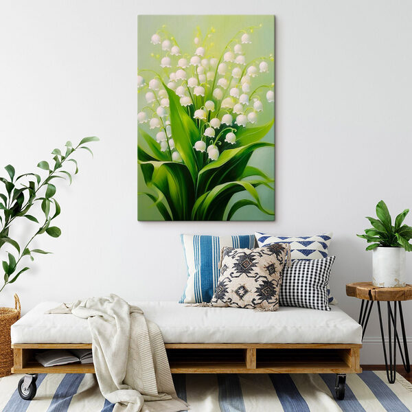 Painting of flowers and leaves