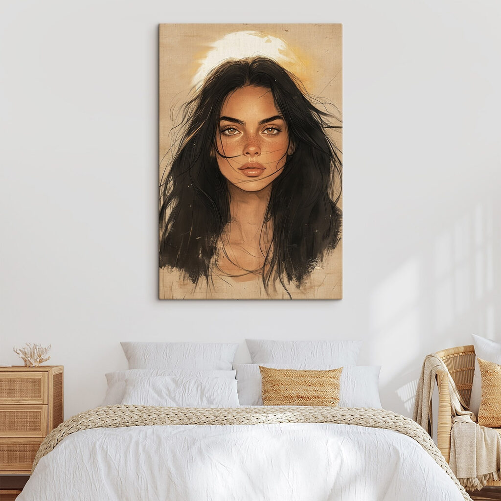 Woman with long black hair Woman with long black hair