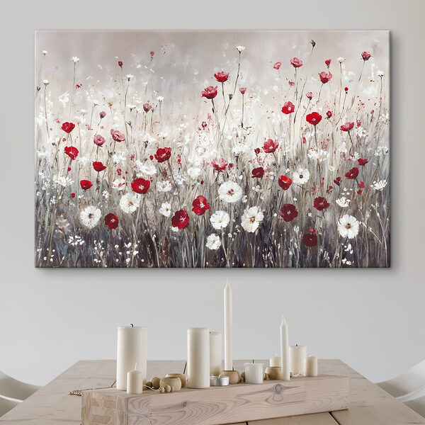 Cuadros Cuadro de flores rojas y blancas (SKU: s42213) Cuadros Cuadros Cuadro de flores rojas y blancas (SKU: s42213)