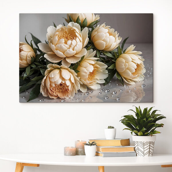 Cuadros Ramo de flores sobre una mesa (SKU: s42215) Cuadros Cuadros Ramo de flores sobre una mesa (SKU: s42215)