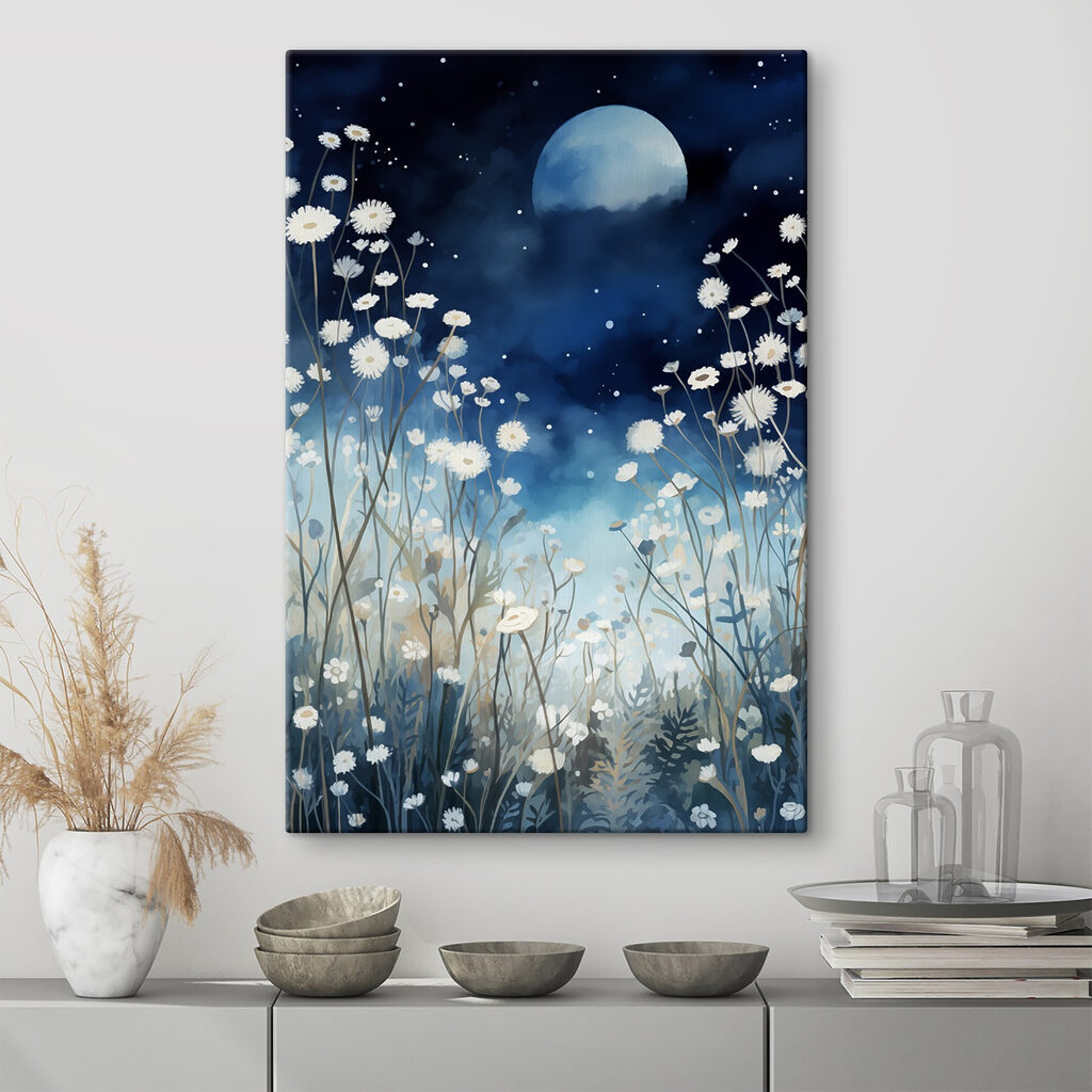 Painting of white flowers
