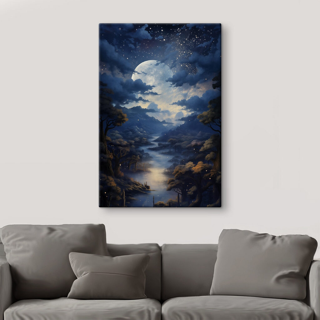 Moon over a river Moon over a river