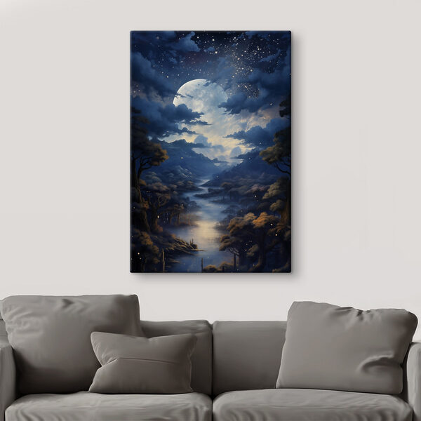 Moon over a river Moon over a river