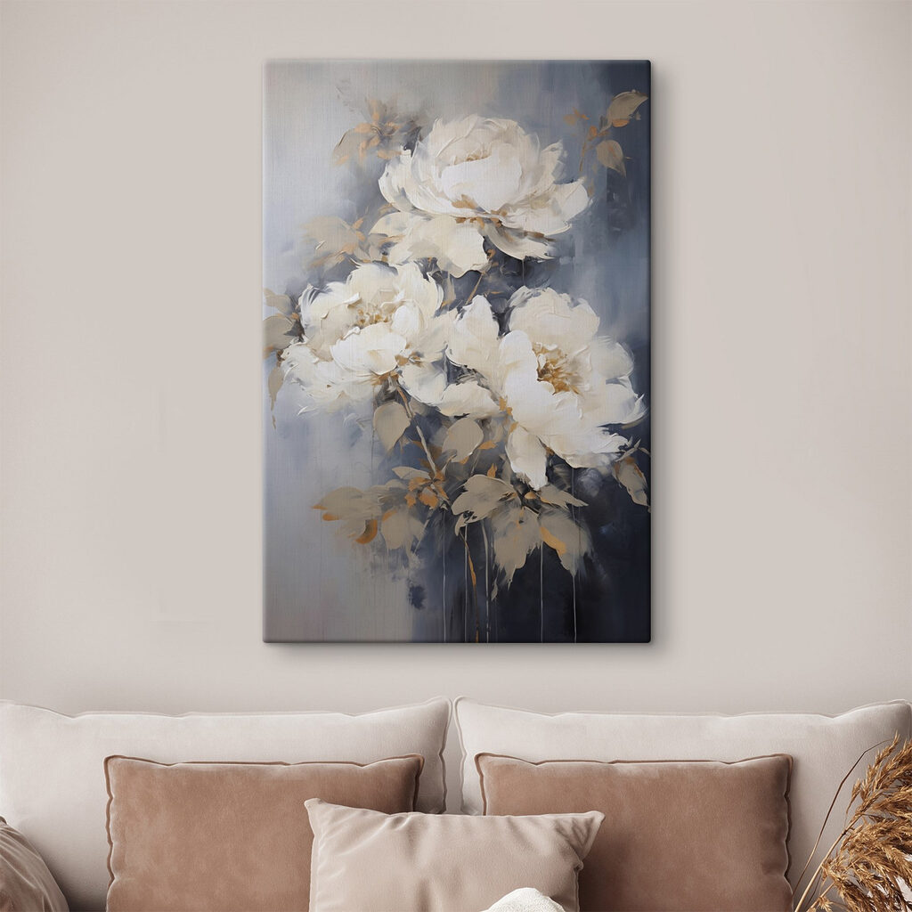 Painting of white flowers