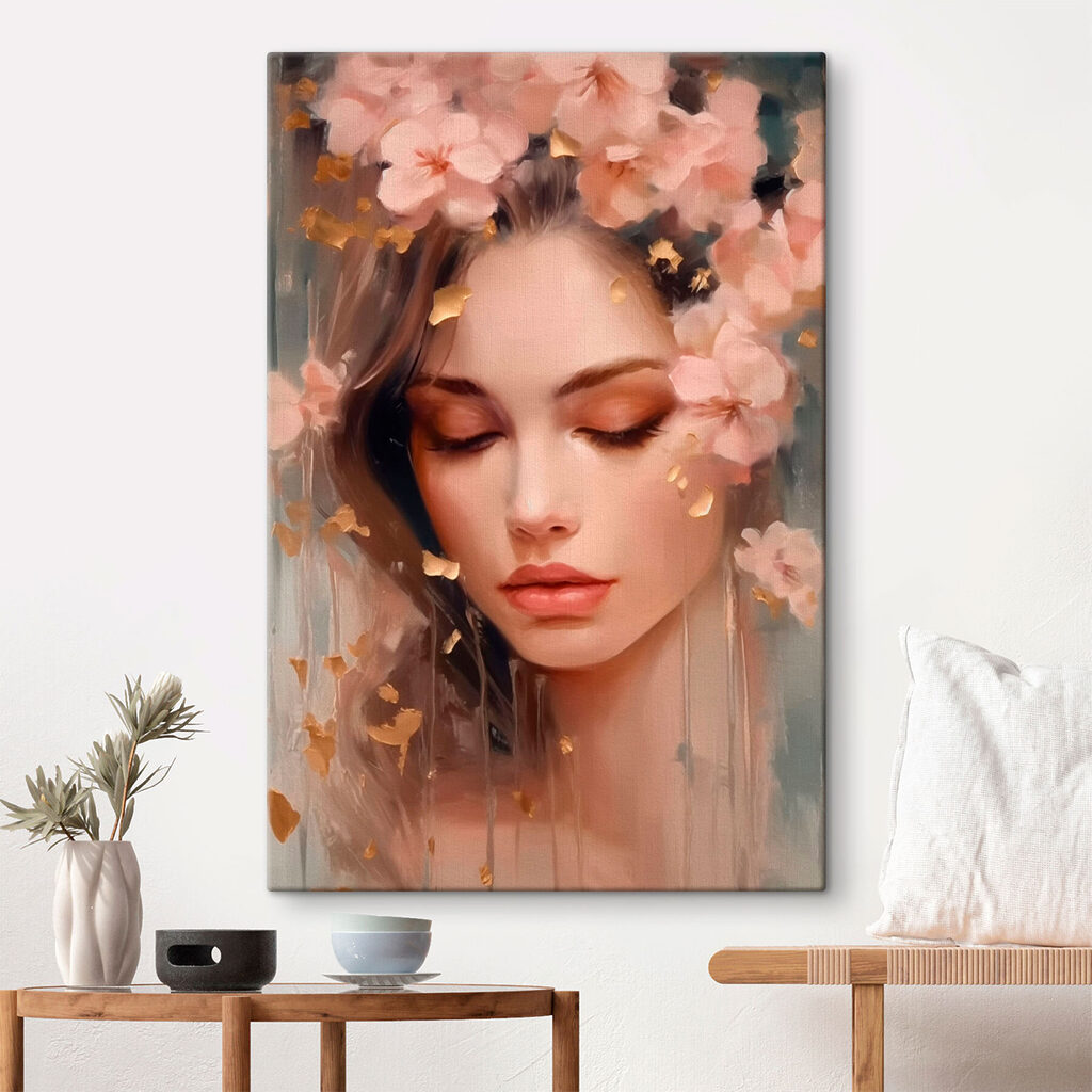 Woman with flowers in her hair