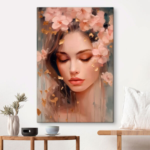 Woman with flowers in her hair