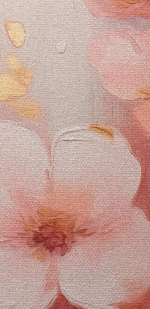 Painting of pink flowers