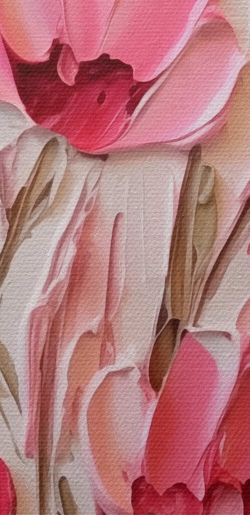 Painting of pink flowers Painting of pink flowers