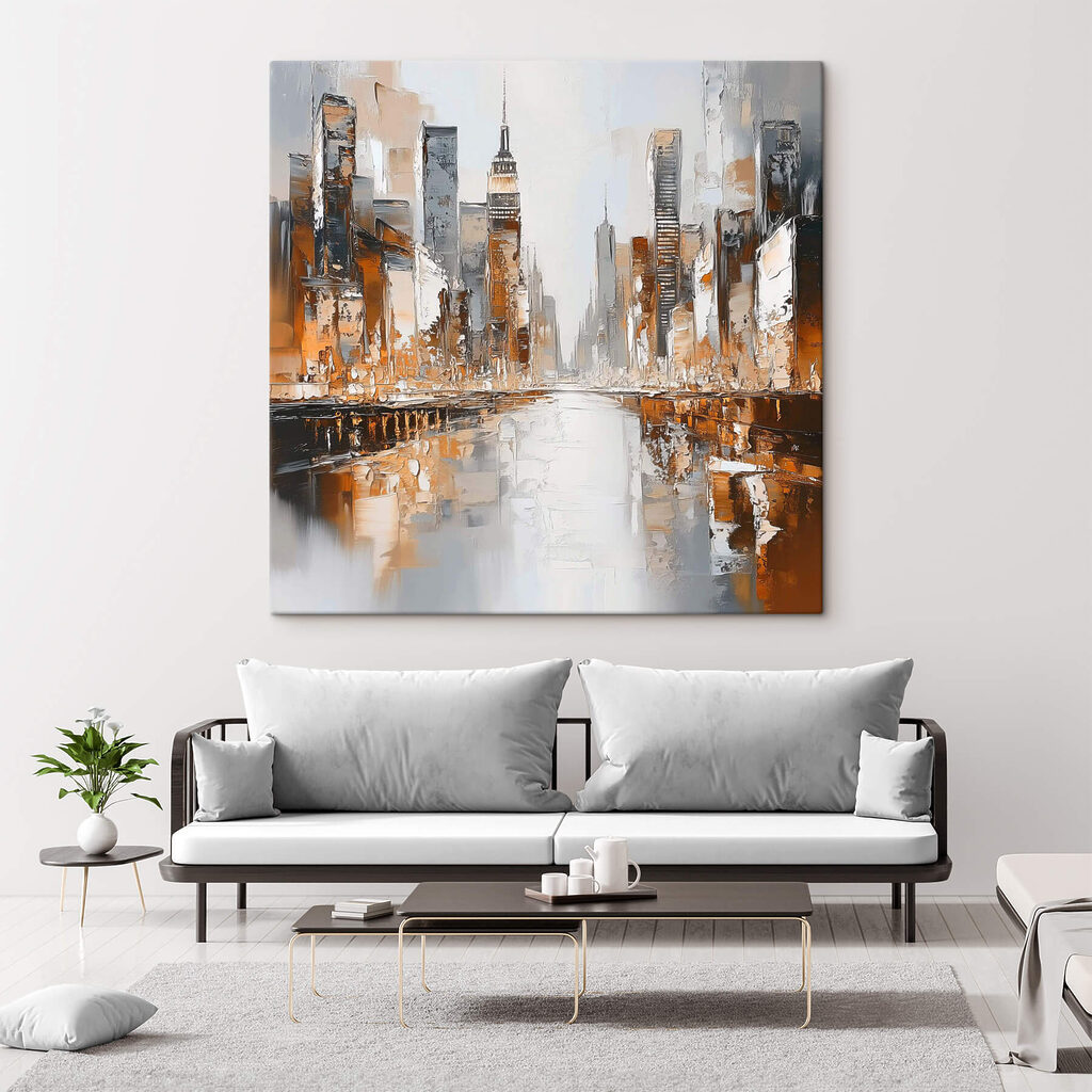 Painting of a city