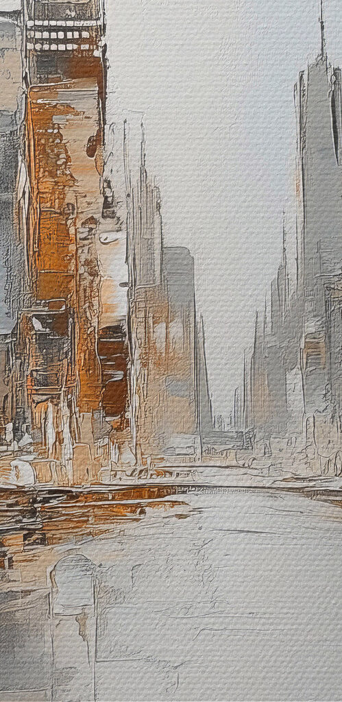 Painting of a city