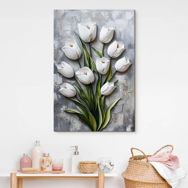 Cuadros Cuadro de tulipanes blancos (SKU: s42176) Cuadros Cuadros Cuadro de tulipanes blancos (SKU: s42176)
