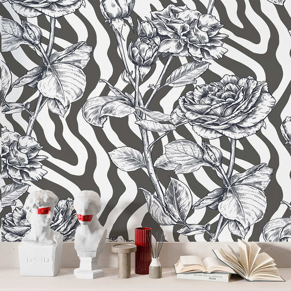 Dibujo de rosas en blanco y negro Dibujo de rosas en blanco y negro